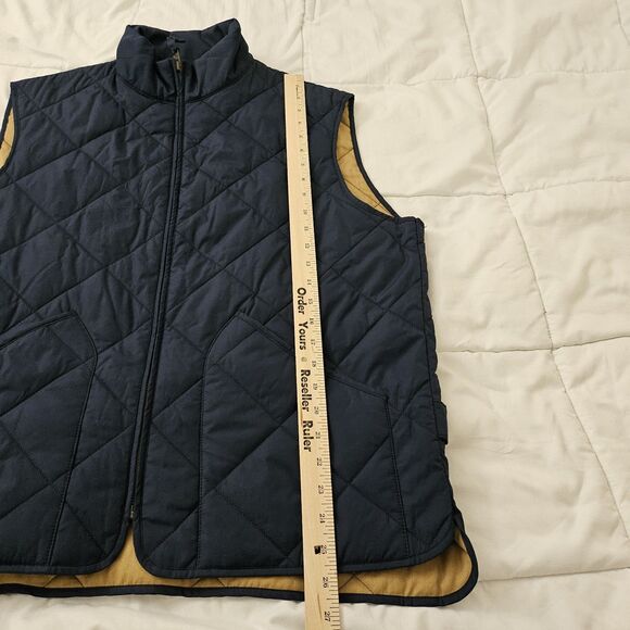 J. Crew Walker Vest Mens Large Navy Blue Quilted Full Zip Outerwear Jacket NWT - Picture 9 of 9